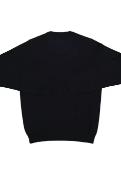 MARVELIS heren trui katoen, V-hals, donkerblauw