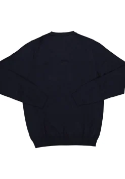 MARVELIS heren trui wol, V-hals, donkerblauw