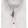 MARVELIS modern fit overhemd, korte mouw, structuur, wit