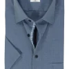 MARVELIS modern fit overhemd, korte mouw, popeline, nachtblauw