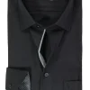 MARVELIS modern fit overhemd, mouwlengte 7, popeline, zwart