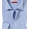 MARVELIS modern fit overhemd, blauw met wit geruit