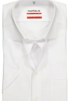 MARVELIS modern fit overhemd, korte mouw, wit