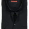 MARVELIS modern fit overhemd, korte mouw, zwart