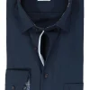 MARVELIS modern fit overhemd, mouwlengte 7, popeline, donkerblauw