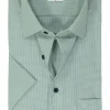 MARVELIS modern fit overhemd, korte mouw, popeline, kristalgroen geruit