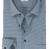 MARVELIS modern fit overhemd, popeline, donkerblauw geruit
