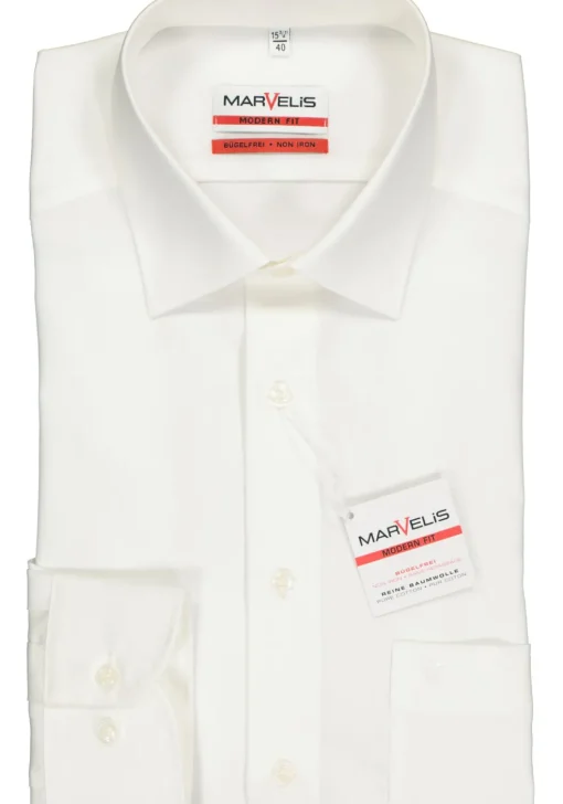 MARVELIS modern fit overhemd, beige