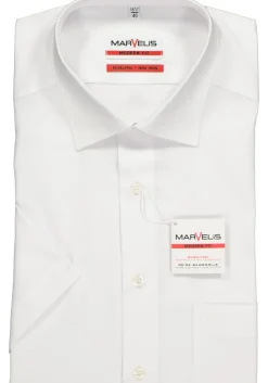 MARVELIS modern fit overhemd, korte mouw, wit