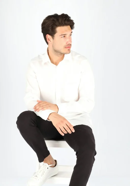 MARVELIS modern fit overhemd, beige
