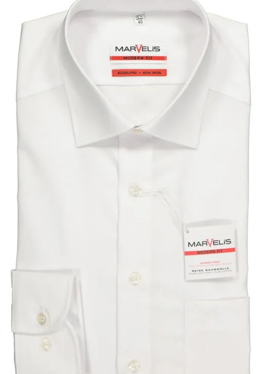 MARVELIS modern fit overhemd, wit