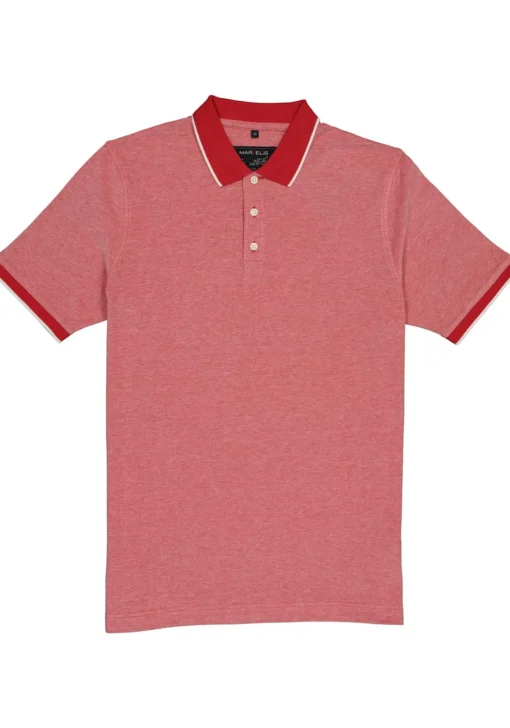 MARVELIS modern fit poloshirt, rood melange