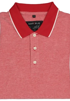 MARVELIS modern fit poloshirt, rood melange