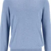 MARVELIS modern fit trui katoen, O-hals, lichtblauw