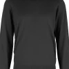 MARVELIS modern fit trui wol, O-hals, zwart