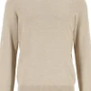 MARVELIS modern fit trui katoen, O-hals, beige