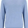 MARVELIS modern fit trui katoen, V-hals, lichtblauw