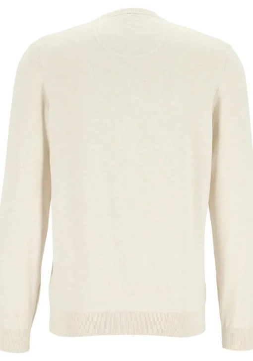 MARVELIS modern fit trui katoen, V-hals, ecru