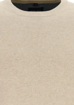 MARVELIS modern fit trui katoen, O-hals, beige