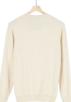 MARVELIS modern fit trui katoen, V-hals, ecru