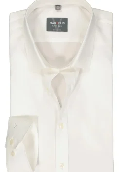 MARVELIS super slim fit overhemd, popeline, off-white