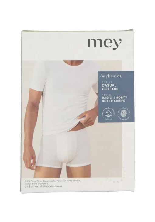 Mey Casual Cotton shorty (1-pack), heren boxer kort met zachte tailleband, zwart