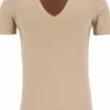 Mey Dry Cotton functional T-shirt (1-pack), heren T-shirt regular fit diepe V-hals, huidskleur