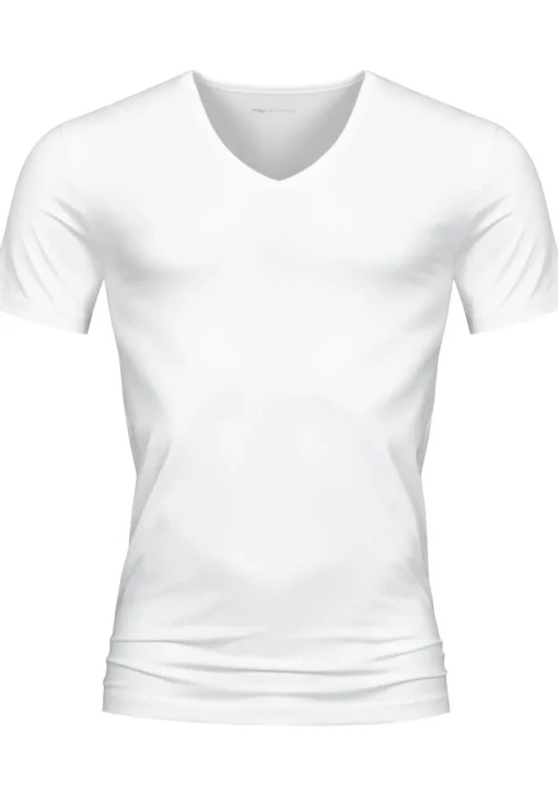 Mey Dry Cotton T-shirt (1-pack), heren T-shirt V-hals, wit