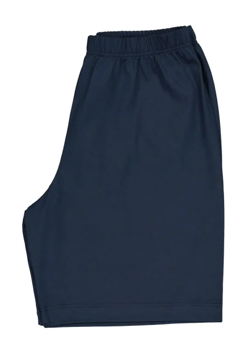 Mey heren shortama Bennison, blauw heel fijn gestreept