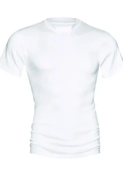 Mey Noblesse Olympia shirt (1-pack), heren T-shirt hoge O-hals fijnrib, wit
