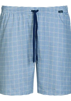 Mey pyjamabroek kort, Redesdale, blauw geruit