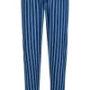 Mey pyjamabroek lang, Cranbourne, blauw met grijs gestreept