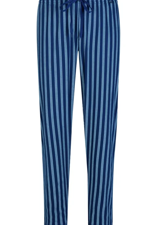 Mey pyjamabroek lang, Cranbourne, blauw met grijs gestreept