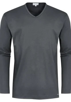 Mey pyjamashirt lange mouw, Melton, grijs