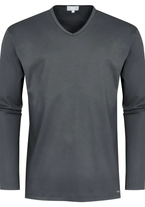 Mey pyjamashirt lange mouw, Melton, grijs