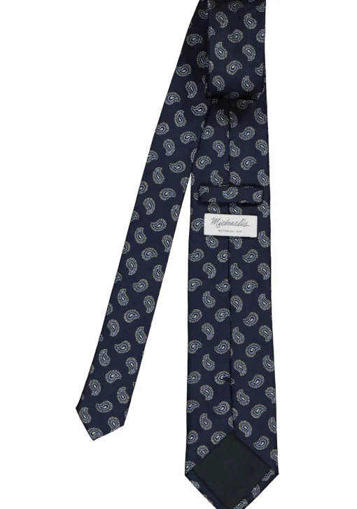 Michaelis stropdas, blauw dessin