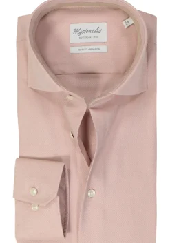 Michaelis slim fit heren overhemd, dobby, roze