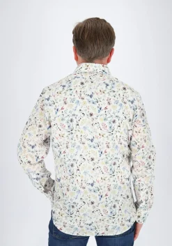 Michaelis slim fit heren overhemd, popeline, dessin