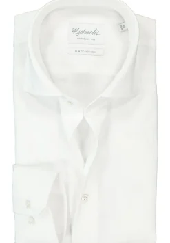 Michaelis slim fit overhemd, twill, wit