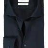 Michaelis slim fit overhemd, Oxford, navy blauw