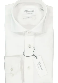Michaelis slim fit overhemd, twill, wit