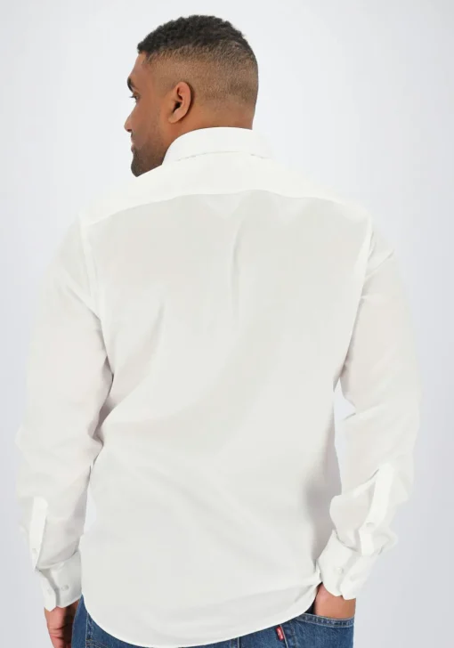 Michaelis slim fit overhemd, twill, wit