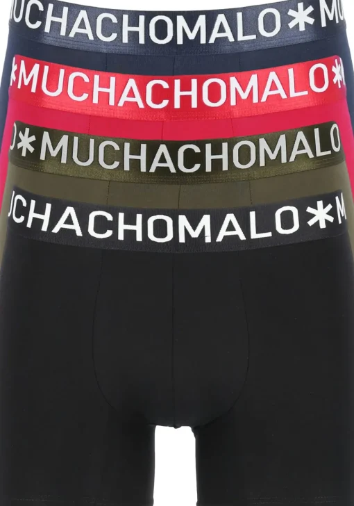 Muchachomalo Light Cotton boxershorts (4-pack), heren boxers normale lengte, blauw, groen, rood en zwart