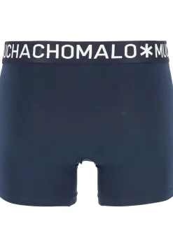 Muchachomalo Light Cotton boxershorts (2-pack), heren boxers normale lengte, blauw en zwart