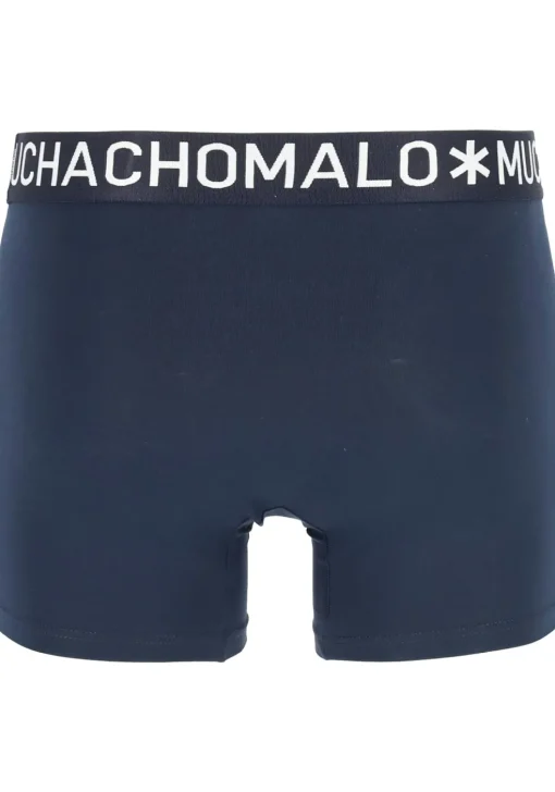 Muchachomalo Light Cotton boxershorts (2-pack), heren boxers normale lengte, blauw en zwart