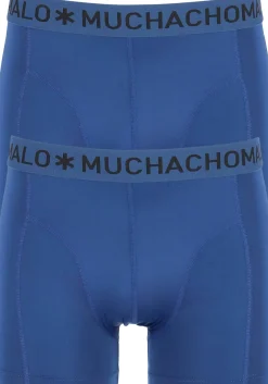 Muchchomalo microfiber boxershorts (2-pack), heren boxers normale lengte, blauw