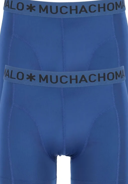 Muchchomalo microfiber boxershorts (2-pack), heren boxers normale lengte, blauw