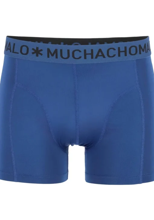Muchchomalo microfiber boxershorts (2-pack), heren boxers normale lengte, zwart en blauw