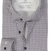 OLYMP 24/7 modern fit overhemd, tricot, roze dessin