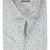 OLYMP comfort fit overhemd, korte mouw, popeline, wit bloemetjes dessin